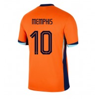 Holland Memphis Depay #10 Hjemmebanetrøje EM 2024 Kortærmet